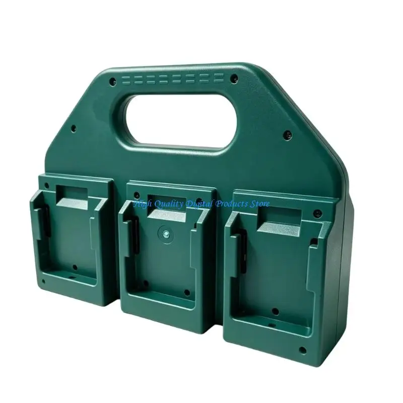 U2JE Garage Shelf Battery Storage Rack for 14.4V 18V Slide Batteries, 3 Bay ABS Holder for Tool Area Placement and Daily Pack