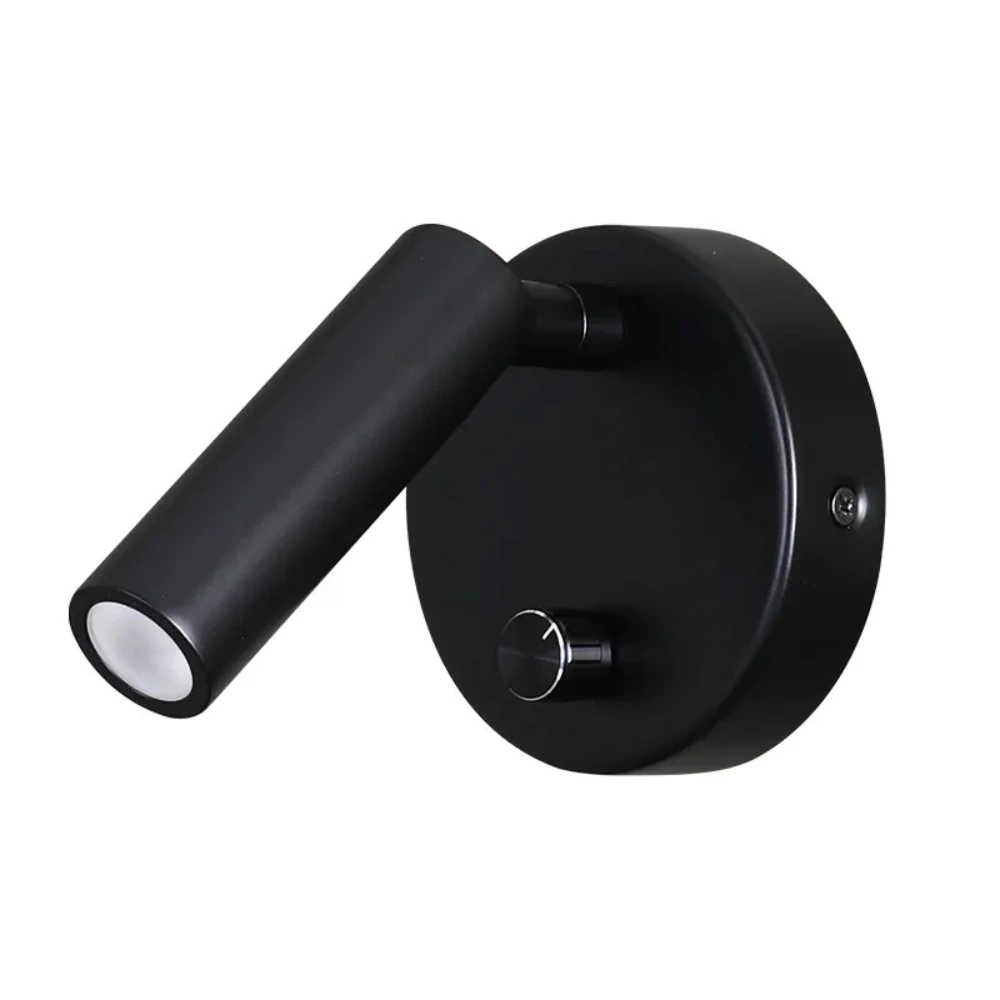 Tokili Dimmable Wall Lamp Knob Switch Sconces 5W LED Bedside Reading Light Focused Lens for Residence Lighting Jewelry Display