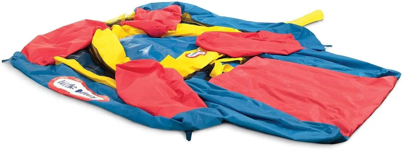 Jump 'n Slide Bouncer with Arched Canopy Overhead Cover, Plus Heavy Duty Blower, Stakes, Repair Patches, and Storage Bag |3-Kid