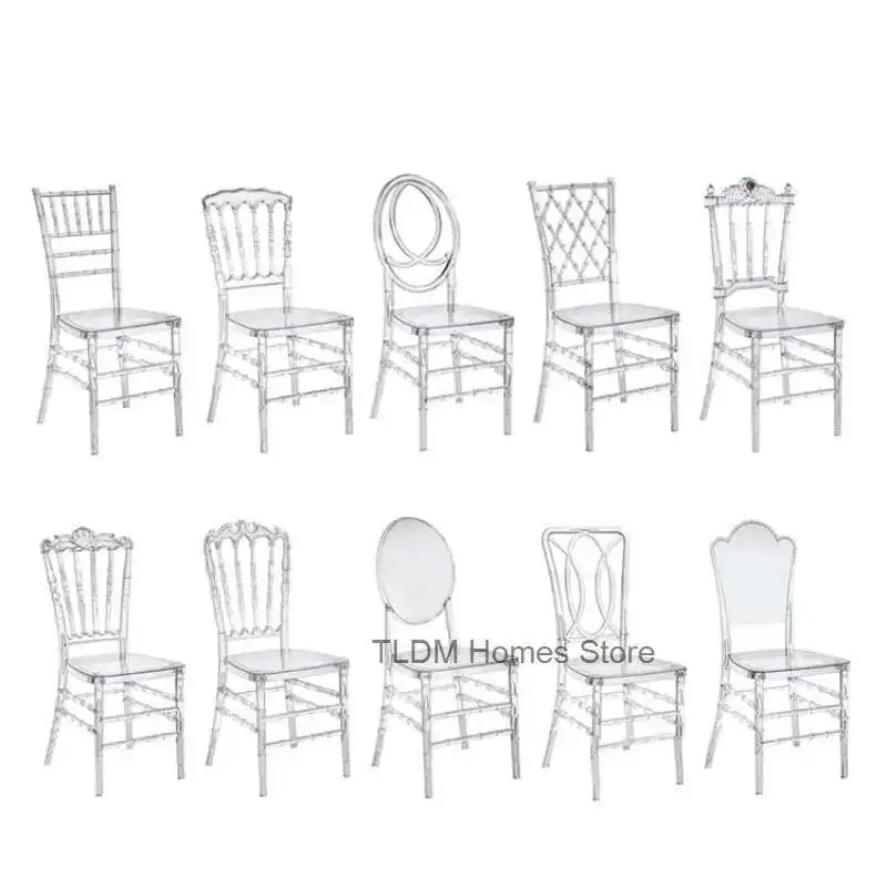 

Home Transparent Dining Chair Hotel Crystal Chair Commercial Furniture Outdoor Wedding Chair Banquet Lounge Chairs For Events