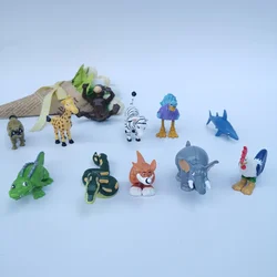 8pcs Brand New Mini Cartoon DIY Assembly Animals Figure Cock Snake Crocodile Zebra Model Collection Toy Gift for Young Lady