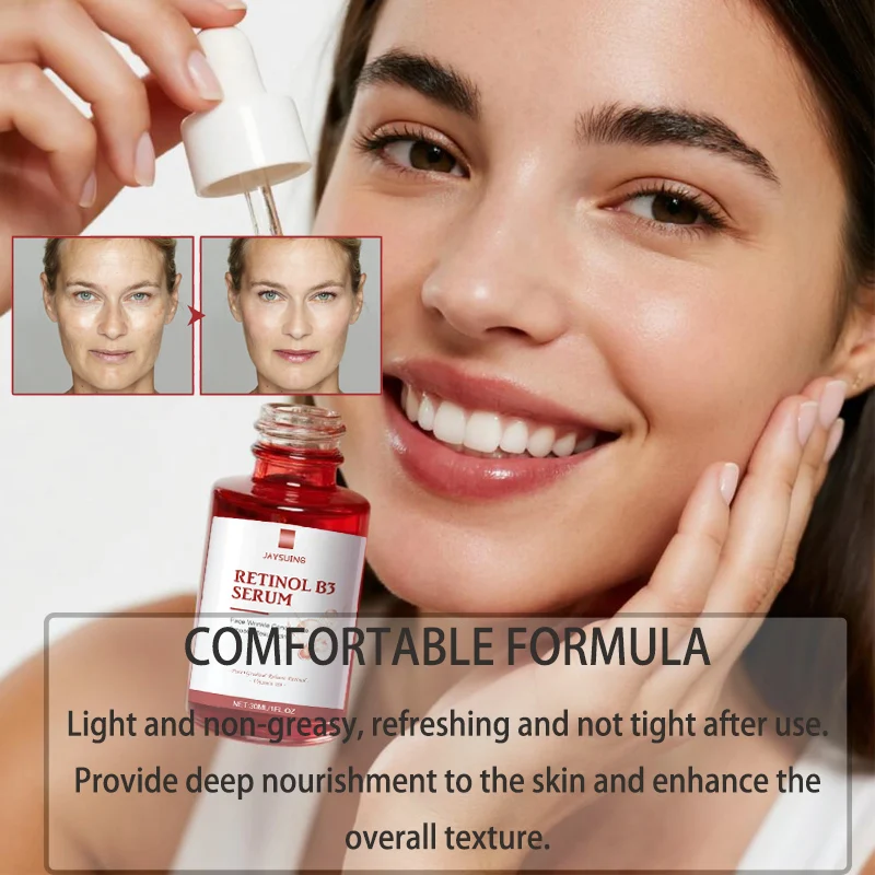 Retinol b3 removedor de rugas soro facial desbota linhas finas clareamento produto de cuidados com a pele líquido de levantamento instantâneo