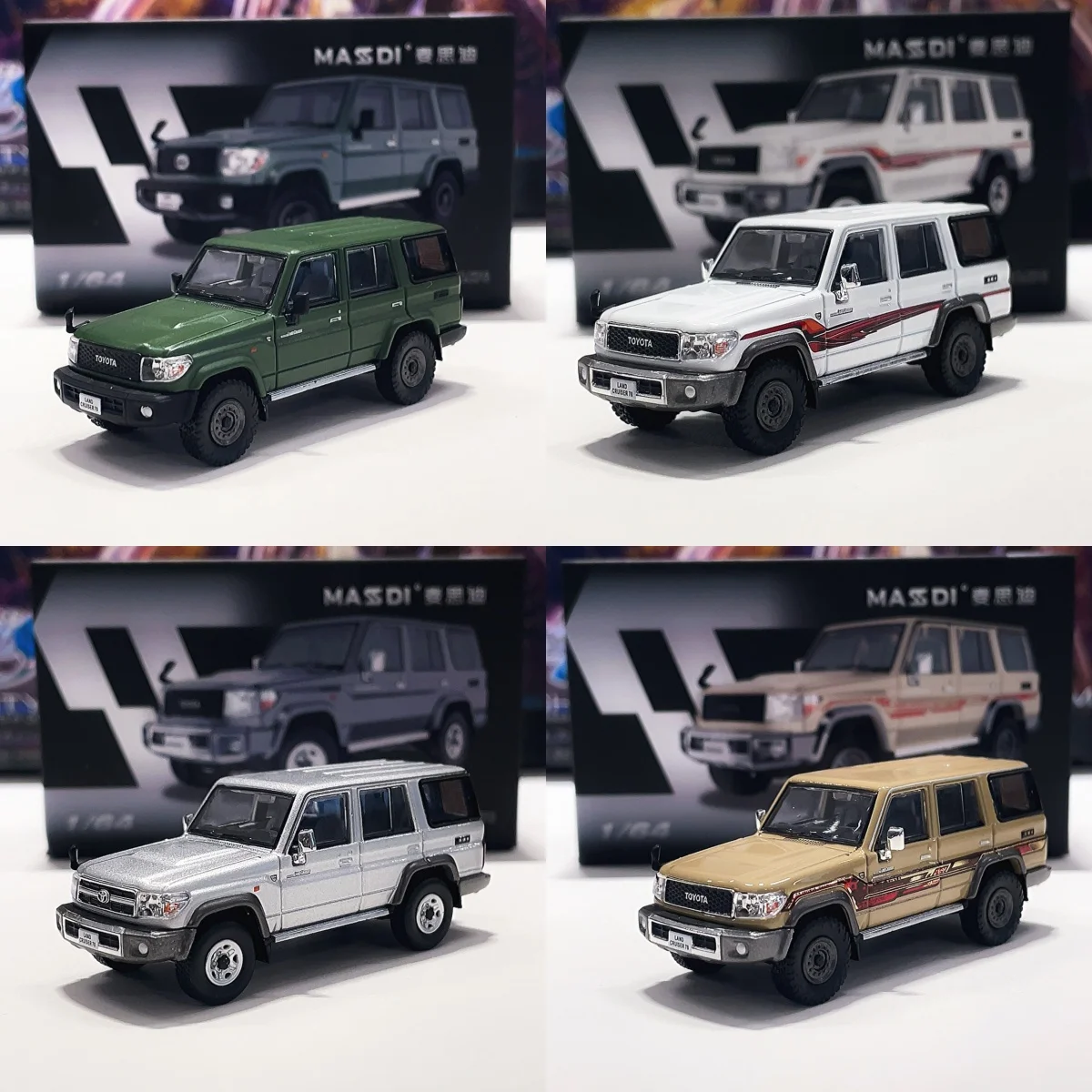 

Masdi 1:64 New Toyota Land Cruiser LC76 Alloy Car Model