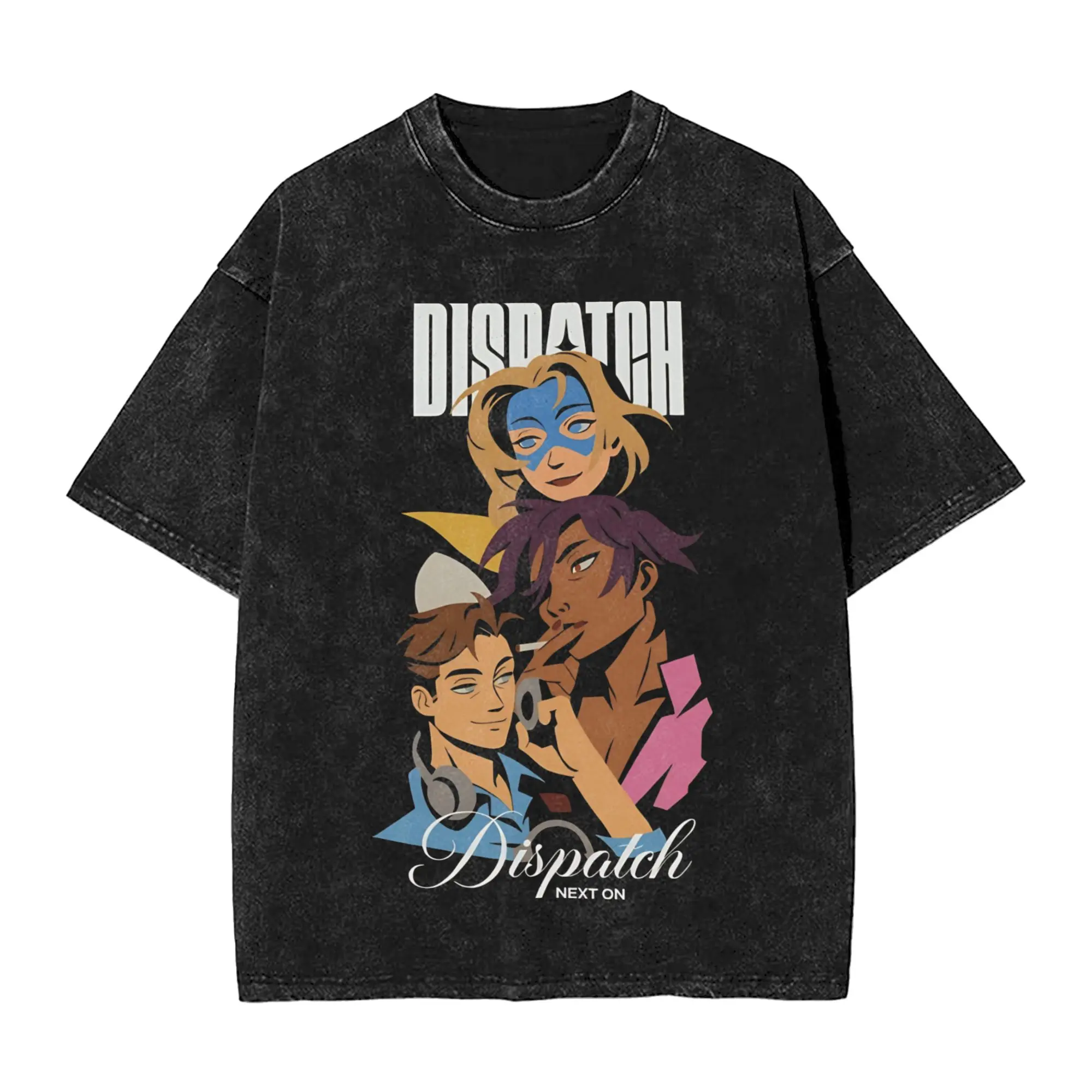 Washed T Shirt Dispatch Game Blonde Blazer Robert Robertson Invisigal T-Shirts Oversize  Streetwear Tops Tees for Men Women
