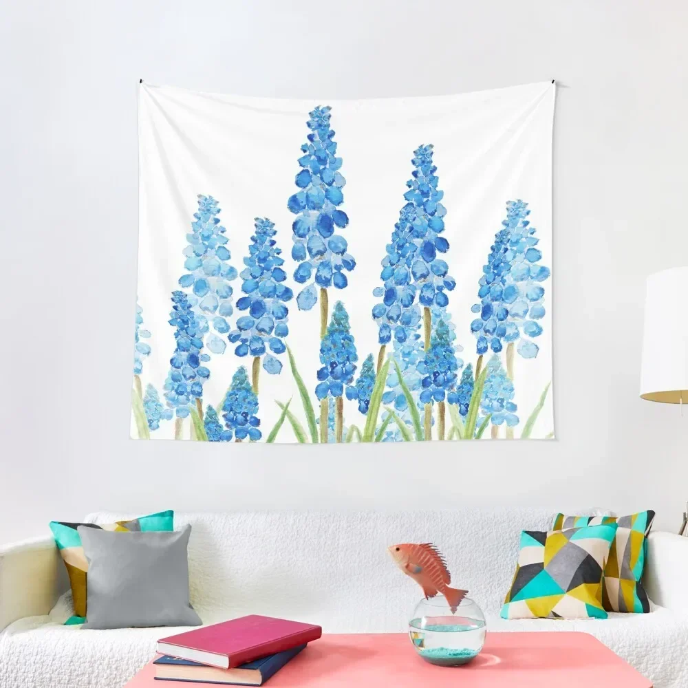 

blue grape hyacinth forest Tapestry Room Decor For Girls Things To Decorate The Room Tapestry