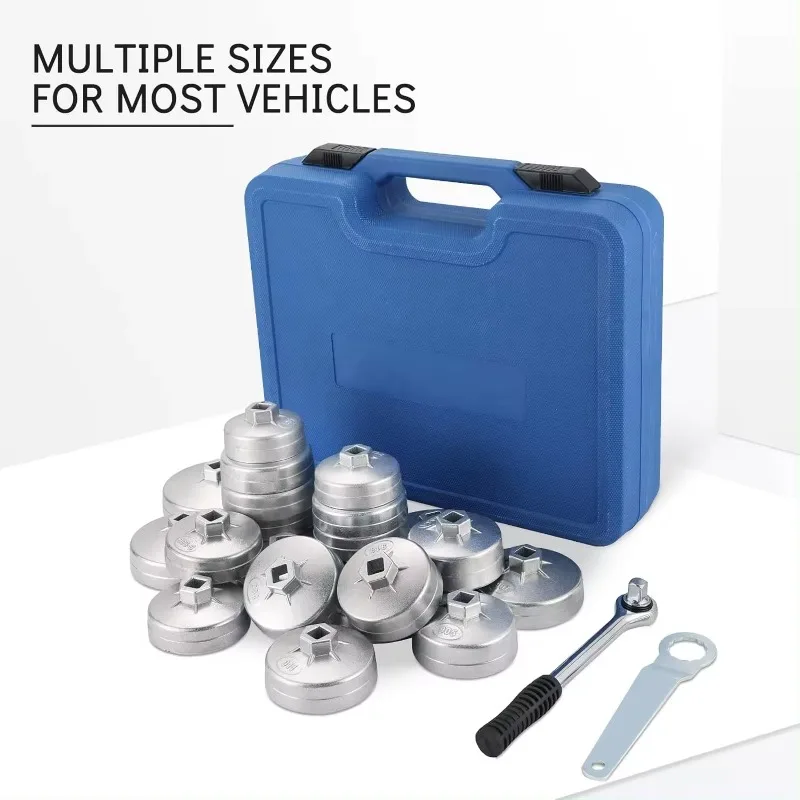 23pcs Cup Type Oil Filter Wrench Set Removal Tool