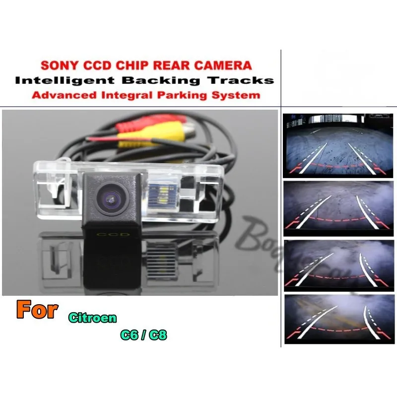 

Smart Tracks Chip Camera / For Citroen C6 / C8 HD CCD Intelligent Dynamic Parking Car Rear View Camera