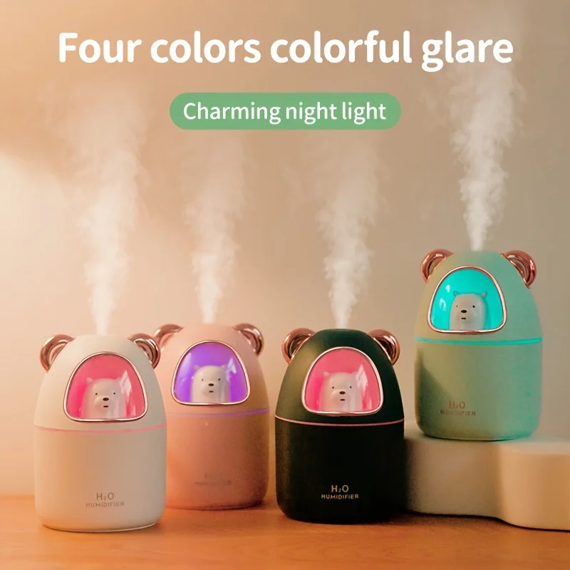 

1pc, Customized Bear Humidifier USB Large Capacity Car Nebulizer Bedroom Desktop Silent Pet Humidifier Air Fresheners For Car C