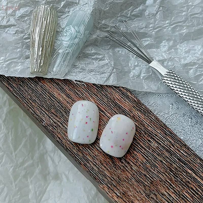 [L & P] متعددة الوظائف مسمار الفن خط اللوحة 7 دبوس القلم انحناء مقبض من الفولاذ المقاوم للصدأ مسمار الأشعة فوق البنفسجية هلام فرش رسم أدوات مانيكير