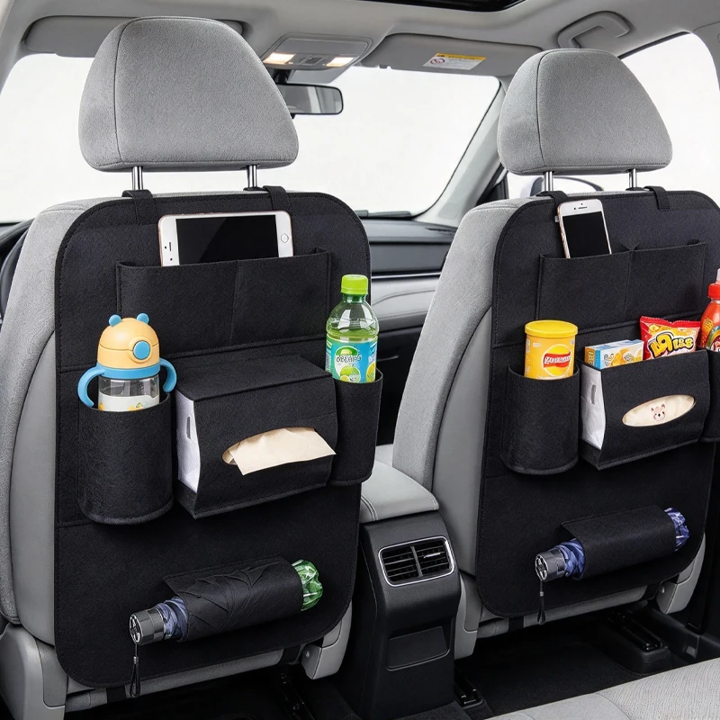 1-5pcs Auto Seat Back Organizer Bag Multi Functional Portable Hanging Storage Pouch for Car SUV Truck Van Interior Accessories ﻿