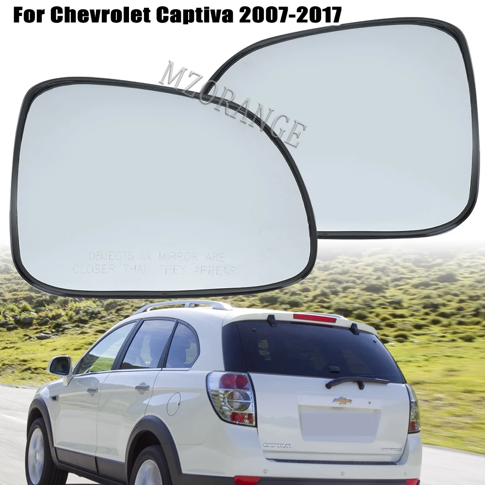 Heated Rear View Side Mirrors Glass Parts For Chevrolet Captiva 2007-2017 Left Hand Driver Parts Replacements Auto Accessories