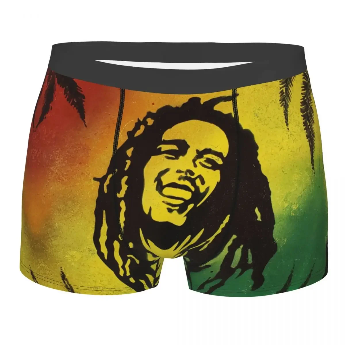 Male Sexy Jamaica Reggae Rock Bob Marley Underwear Boxer Briefs Breathbale Shorts Panties Underpants