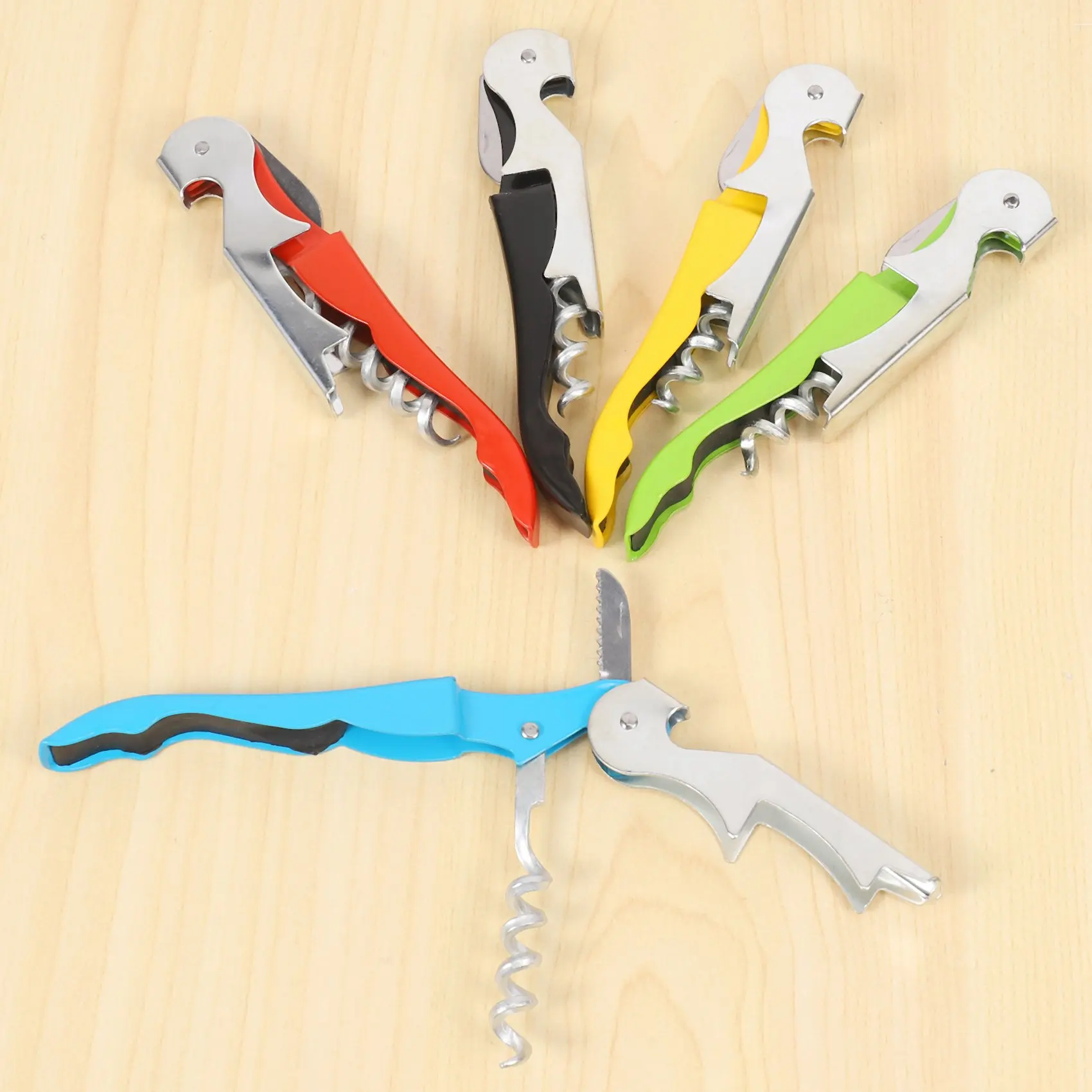 ABXF-5 Pack Штопор Прочный набор открывалки для вина с резаком для фольги и открывалкой для бутылок Ключ для вина для официантов, дома