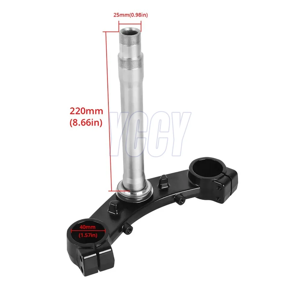 Motorcycle Lower Joint Plate Directional Bearing Steering Stem Directional Column Triple Trees For KAWASAKI NINJA400 NINJA 400