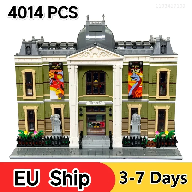 4014PCS Natural History Museum 10326 Biggest Modular Building Set Architecture Street View Building Blocks Toy Kids Gift