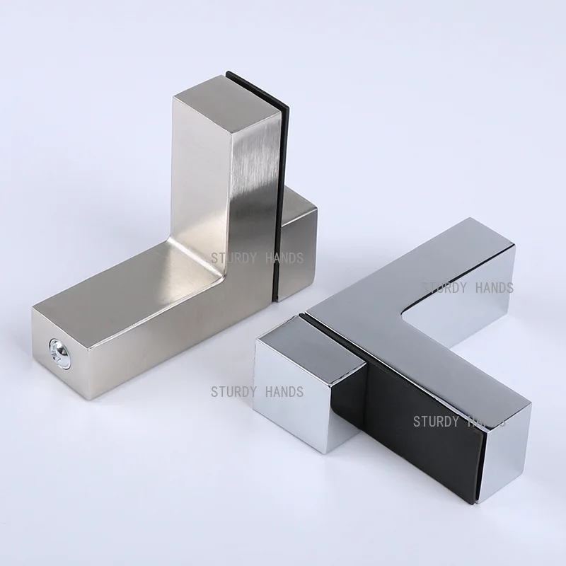 Metal F-shaped duckbill clamp bathroom kitchen glass bracket fixed hardware accessories