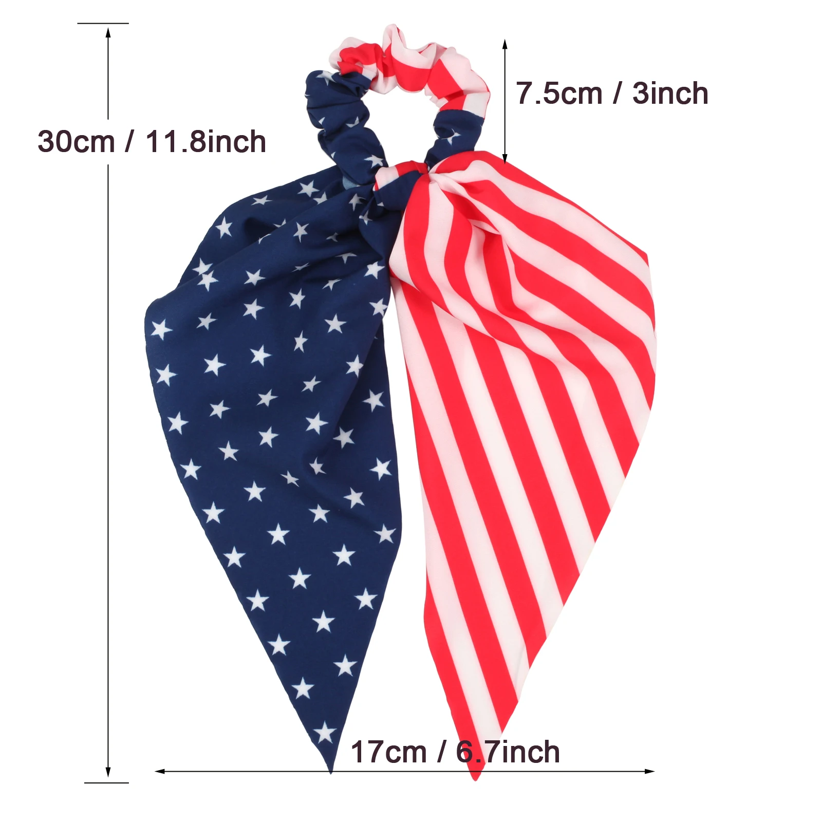 American flag, red, blue and white girl ribbon, American Independence Day women\'s hair band women\'s ribbon
