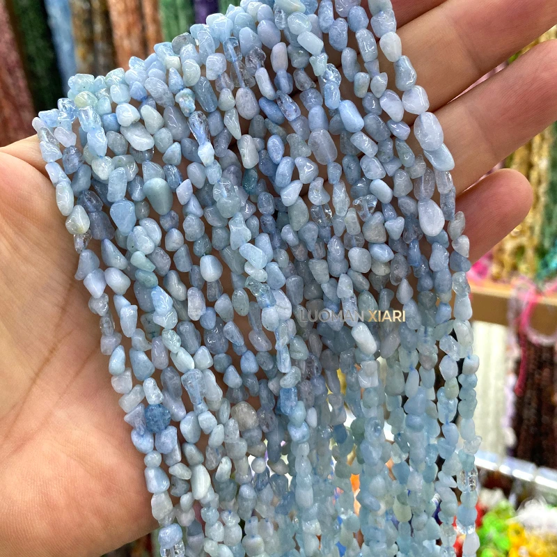 4-6mm Unregelmäßige Rohedelstein-Perlen aus Naturstein, koreanische Jade, lose Zwischenperlen für Schmuckherstellung, DIY-Armbänder, Anhänger, Zubehör, 15'' – Detail 13