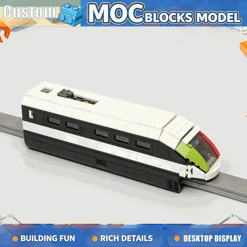 1178PCS High Speed Magnetic Levitation Train Building Blocks Railway Vehicle Model DIY Assembly Creative Display Birthday Gift