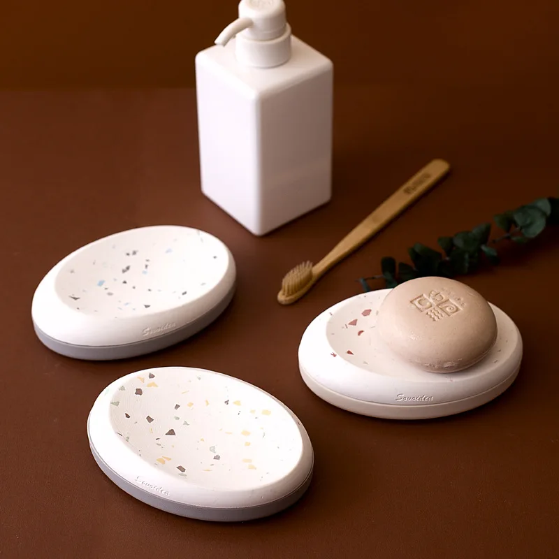 Popular Diatomaceous Earth Soap Holder Soap Box Bathroom Absorbent Washbasin Bathroom Supplies