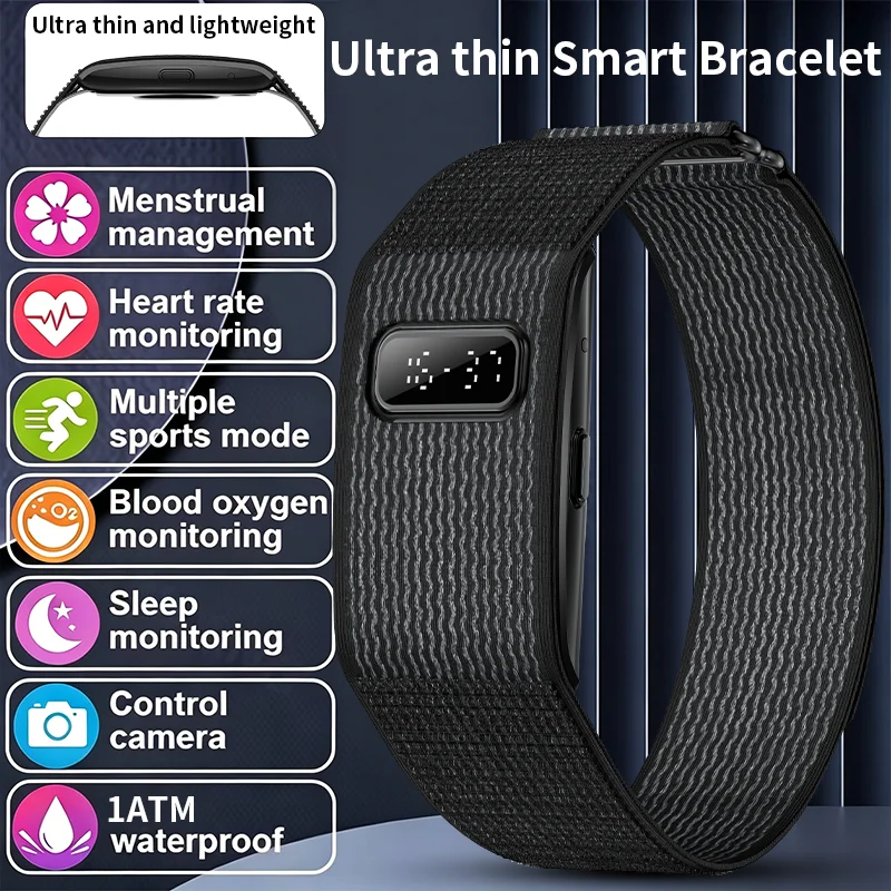 Smart Health Bracelet Digital Display Heart Rate Blood Oxygen Sleep Monitor Waterproof Call Reminder Sports Fitness Wristband