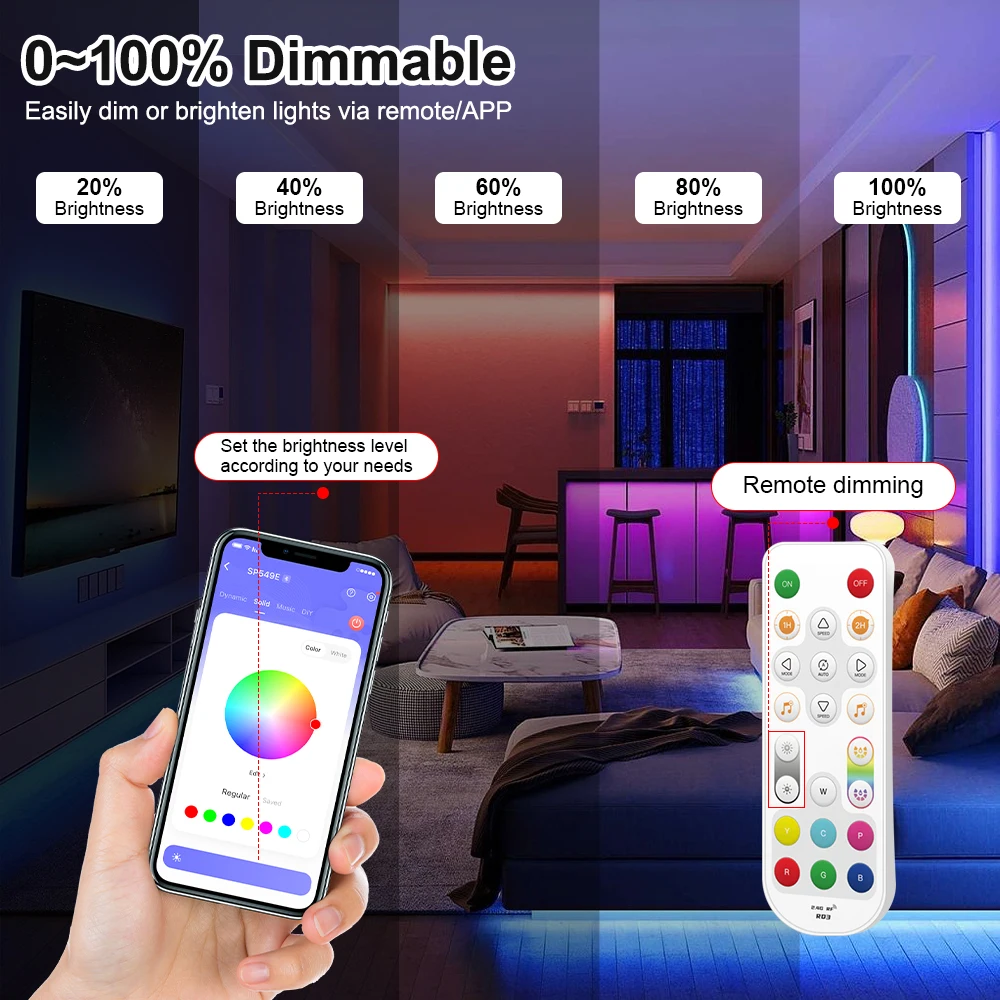 FOB COB WS2811 WS2812B LED Strip Controller Music Bluetooth App for WS2812 Addressable LED Dimmer Wifi Alexa Google DC 5V-24V