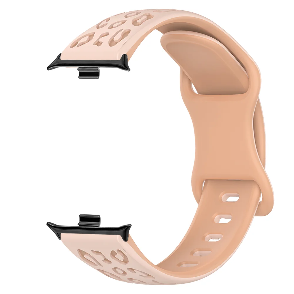

Leopard Print Watch Strap For vivo Watch 3/Watch GT Quick Release Breathable Silicone Adjustable Sport Smart Watchband Unisex