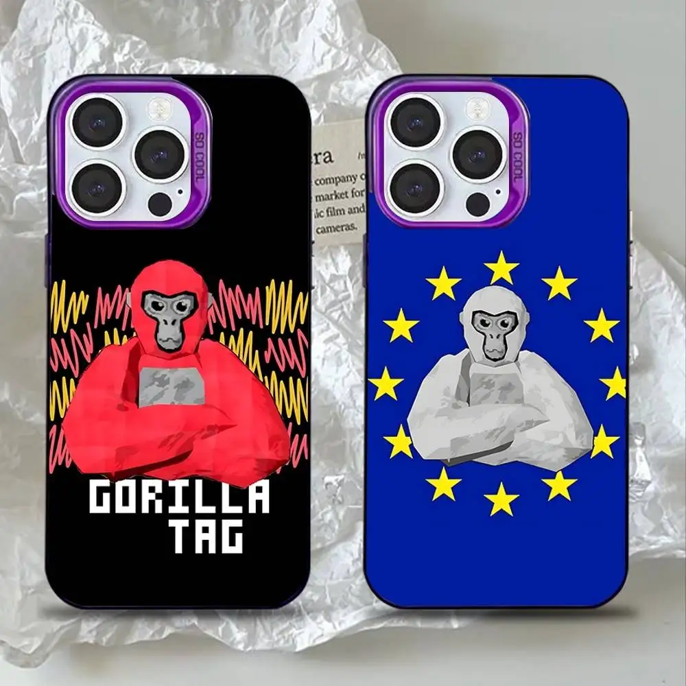 

Monkey G-Gorilla TagS Game Phone Case For iPhone 16,15,14,13,12,11,Mini,Pro,SE,MAX Purple Matte Silicone Cover