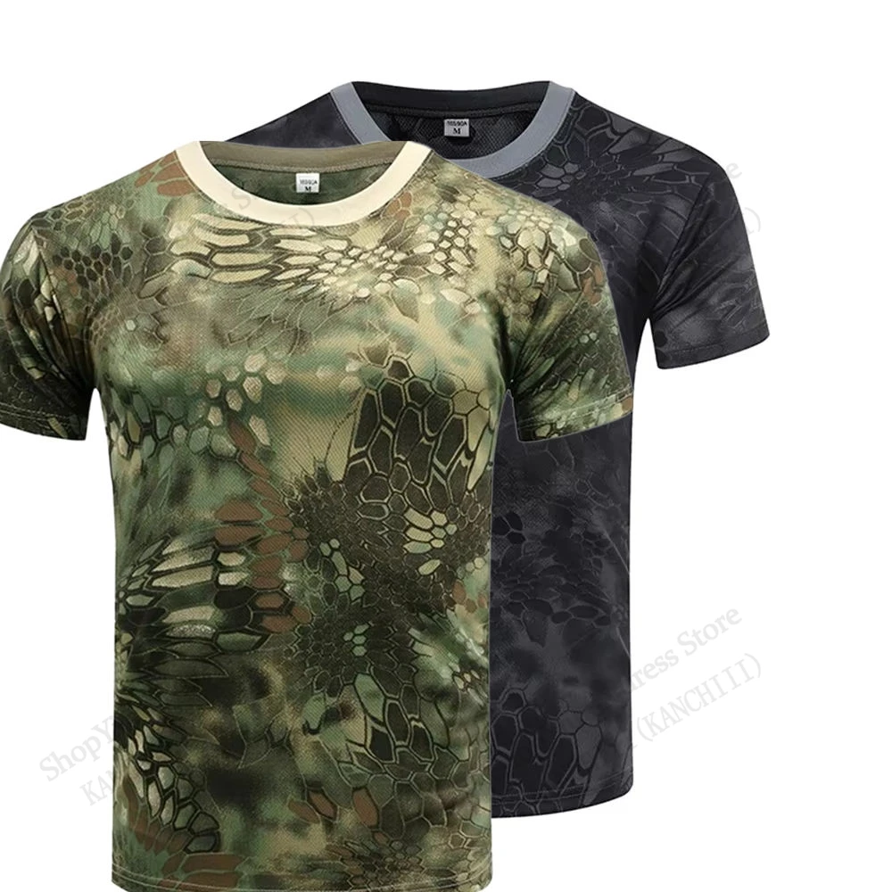 Fishing Hunting Camouflage 3D Print Tshirt Men Women Fashion Outdoor Sports Short Sleeve Tshirt Kids Tops Tees Tactics Camo New