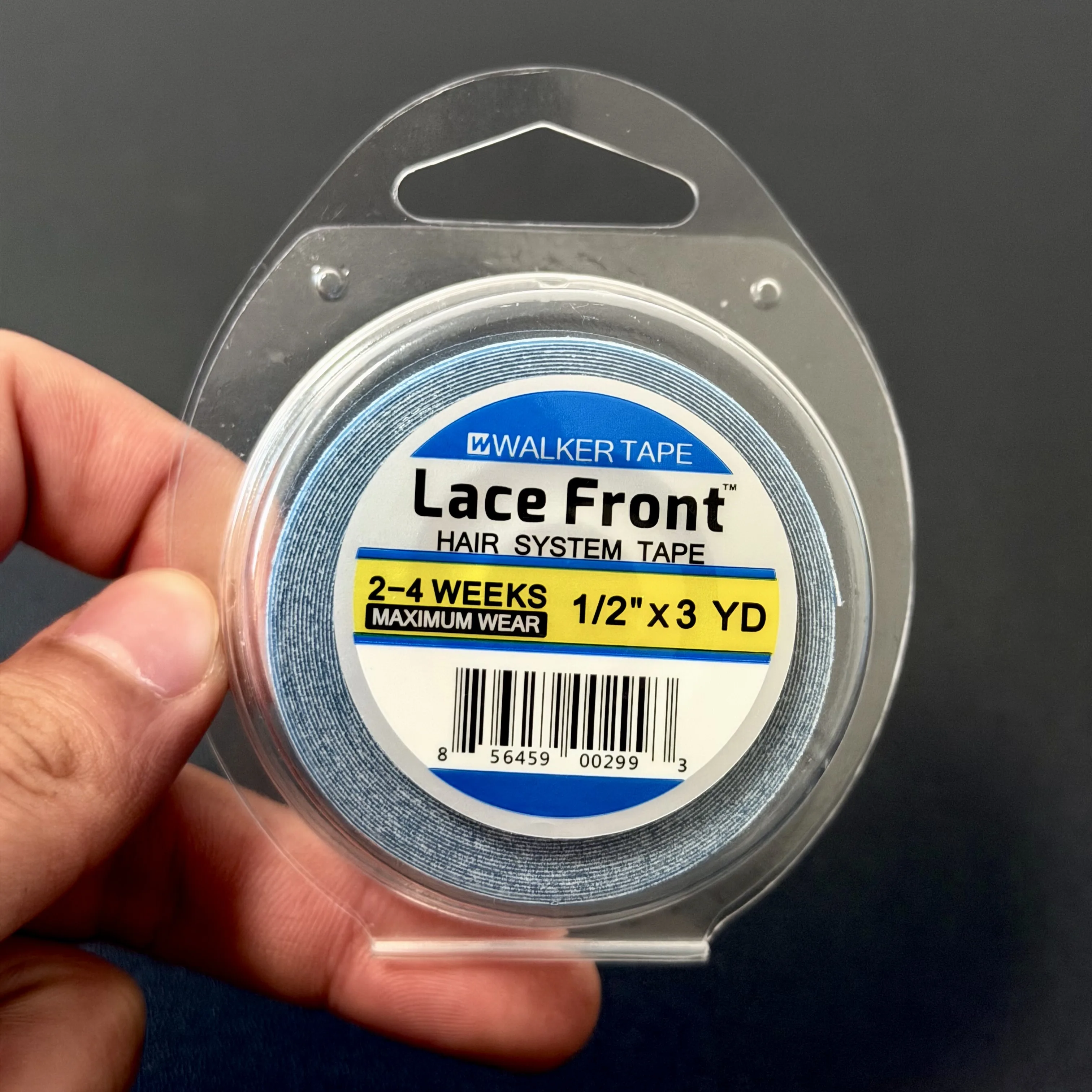 

1/2/3 рулона по 0,8 см/1,27 см/2,54 см * 3 ярда, синяя супер-лента для волос, двусторонняя клейкая лента для наращивания волос/кружевных париков/накладок для волос