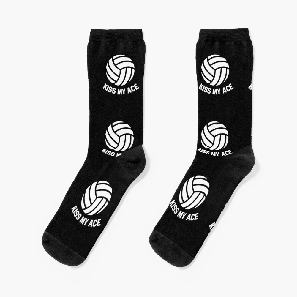 

Volleyball - Kiss my Ace Socks Crossfit Stockings loose custom sports Socks For Man Women's