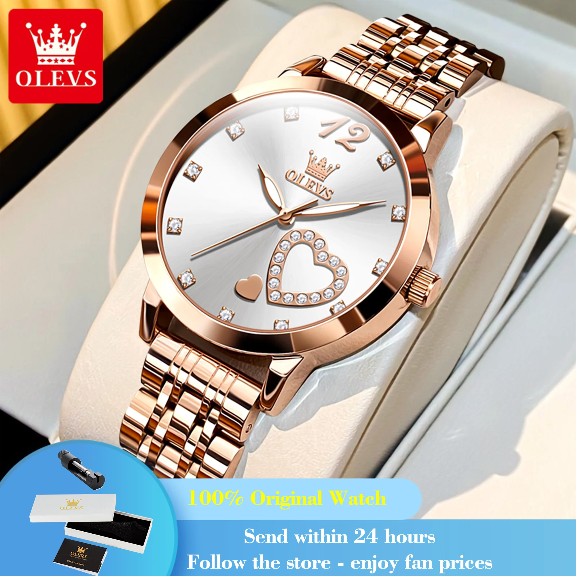 

OLEVS 5189 Woman Watch Top Brand Fashion Diamond Scale Quartz Watch For Women High Hardness Coated Mirror Waterproof Wristwatch