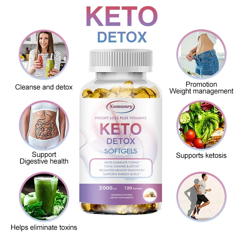 Keto Capsules - Promote Weight Management, Improve Metabolism, Support Body Cleansing and Detoxification