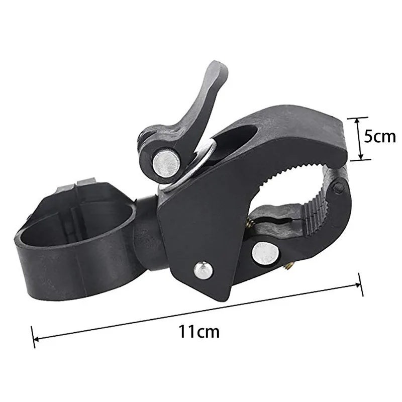 90/360° Rotating Torch Clip Bike Bicycle Handlebar LED Flashlight Torch Mount Clamp Clip Holder Grip Bracket Bicycle Light Mount