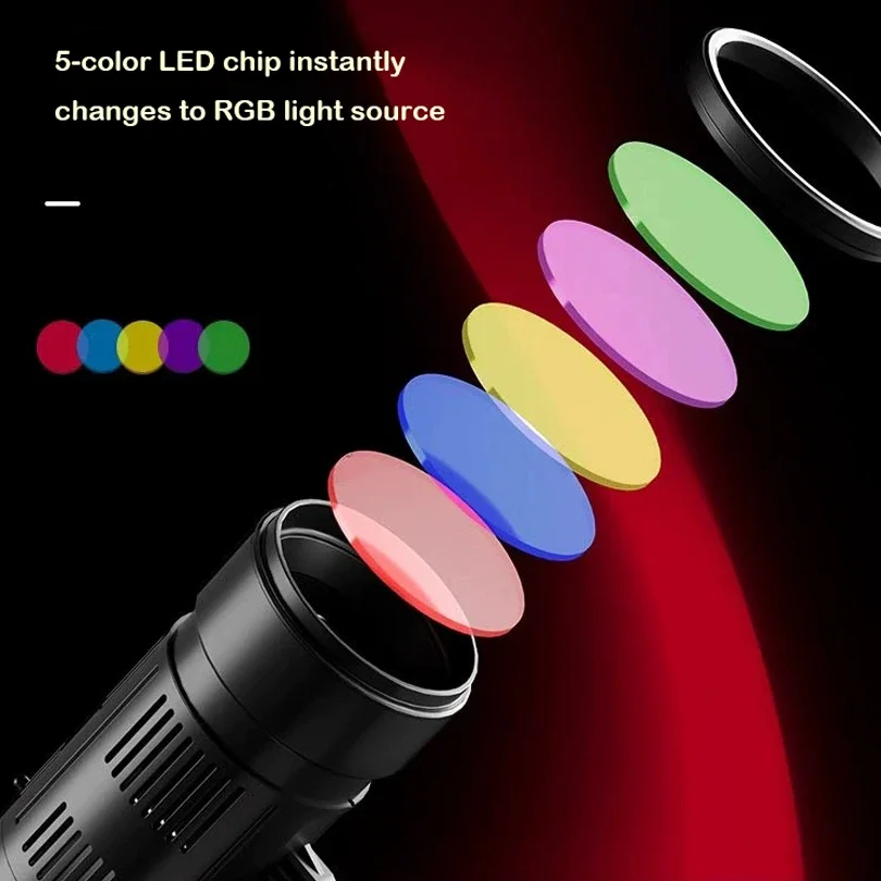 40W Adjustable Focus Fill Light for Live Broadcast Anchor Background Ambient Spotlight Backlighting Photography Shooting Light