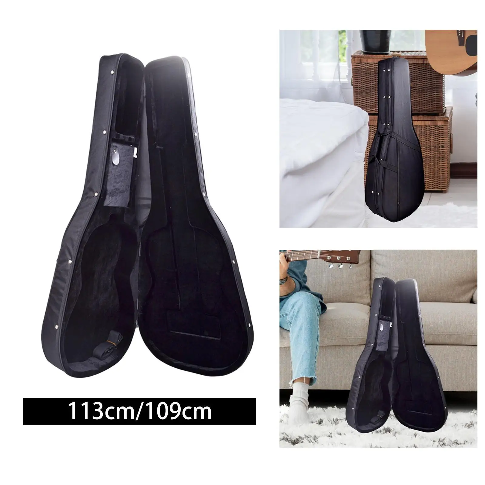 Guitar Hard Case, Guitar Carrying Bag, Portable Side Handle, Waterproof Guitar