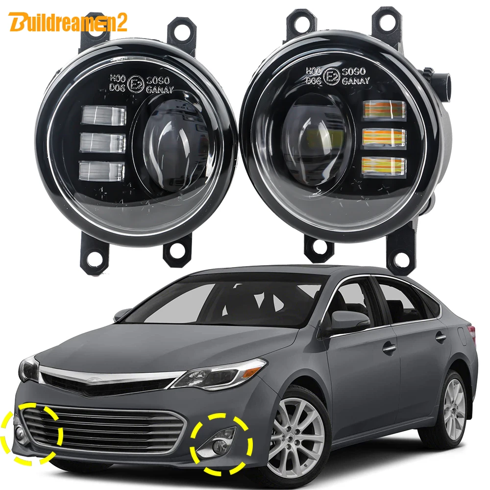 30W Szklana soczewka LED Światło przeciwmgielne DRL Zespół H11 Dla Toyota Avalon 2008-2016 Kierowca samochodu + Lampa przeciwmgielna pasażera 1 para