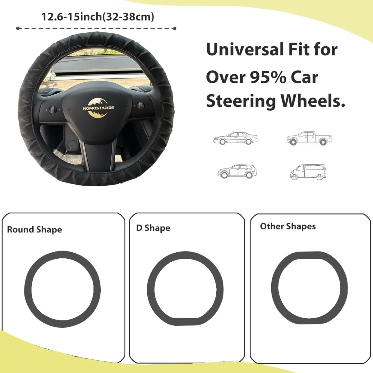 Coprivolante per auto in silicone generale, coprivolante in pelle in fibra ultrafine, antiscivolo e traspirante