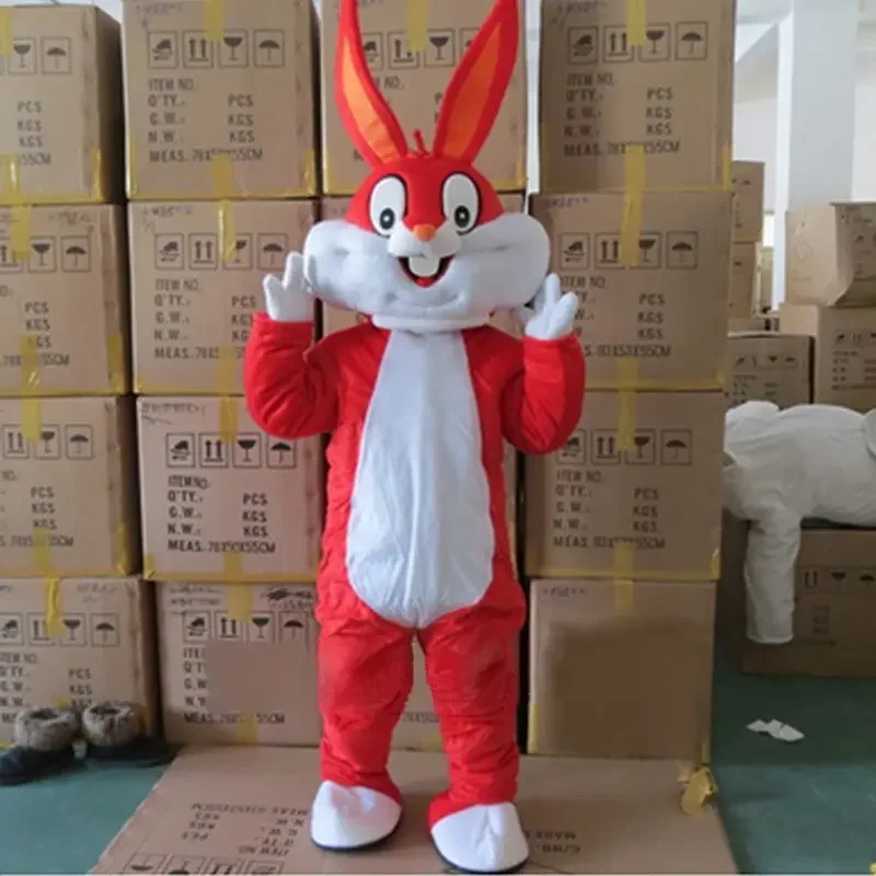 2028 High Quality Best Selling Soft Plush Fabric Funny Rabbit Costumes Grey bunny Costumes Mascot for adult