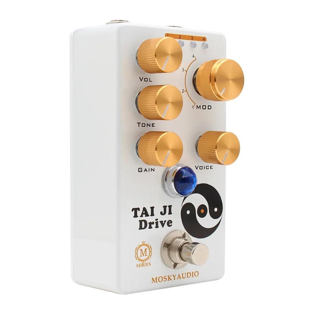 MOSKYAUDIO TAI JI Pedal de Guitarra, Efeito Overdrive, True Bypass, Amp-In-A-Box