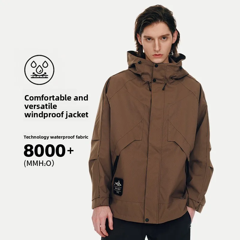 Fashion casual jacket, outdoor sports windproof waterproof versatile tooling jacket for men and women