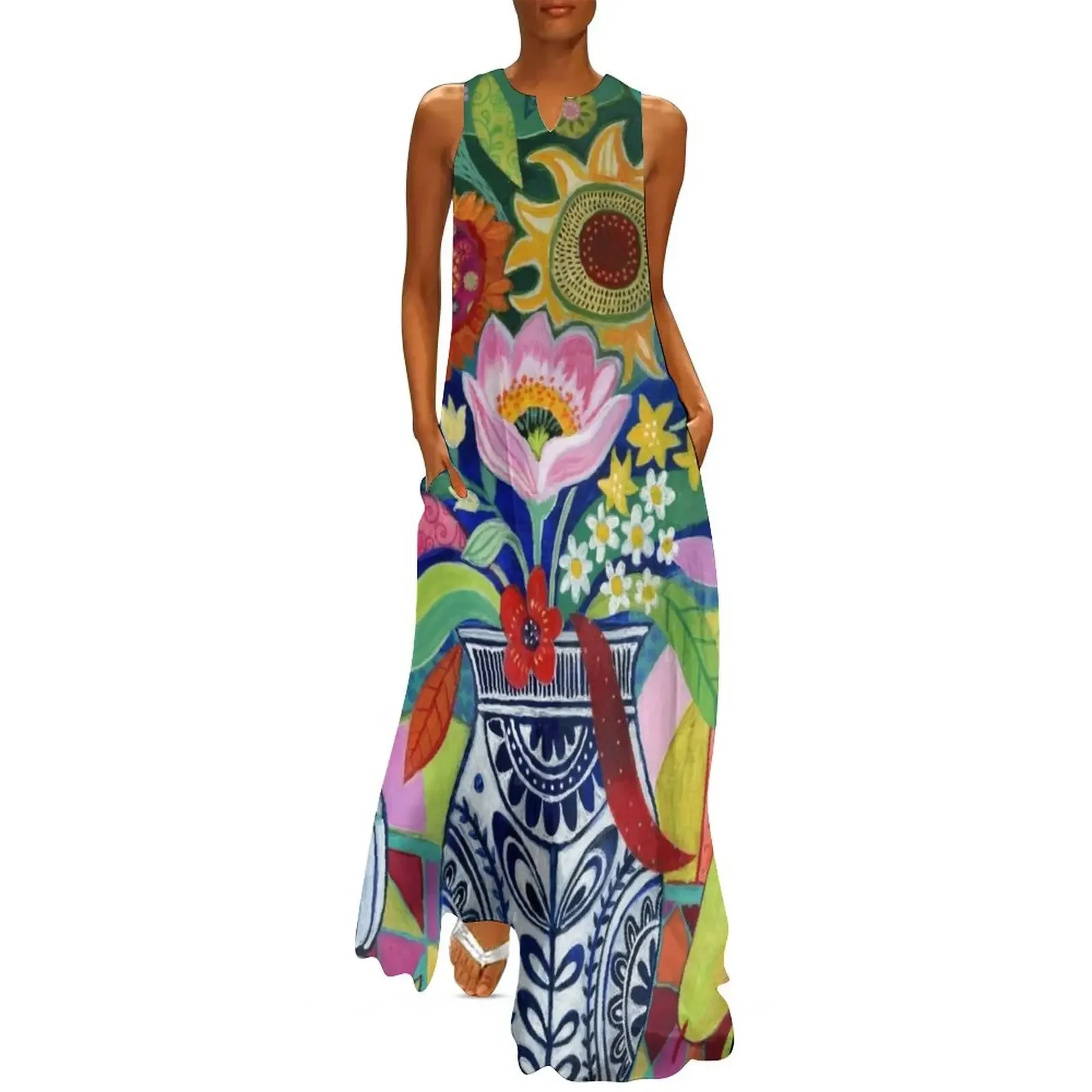 

Late Summer Blooms Long Dress women dress summer dresses dress for women 2025 dresses for woman 2025