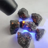 1PC Rough Yooperlite UV Fluorescent Emberlite Glowing Fire Rocks Chunks Stone Flamestone Decor 3