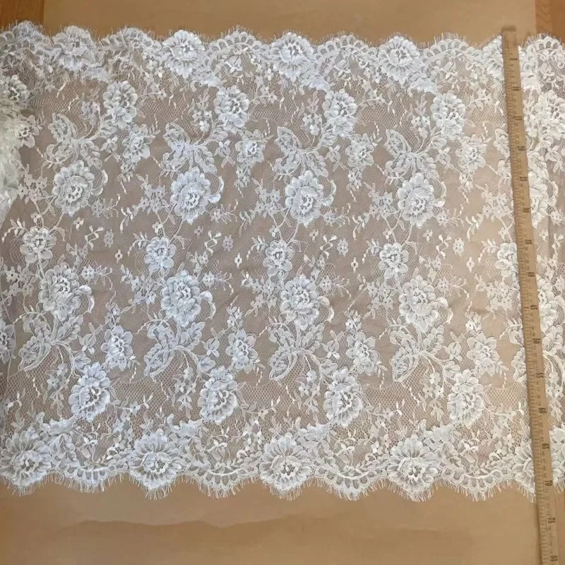 300CMX72CM .Hand Cranked Cord High-end  Border Lace Fabric, DIY Wedding Dress Accessories.DIY Sewing Supplies