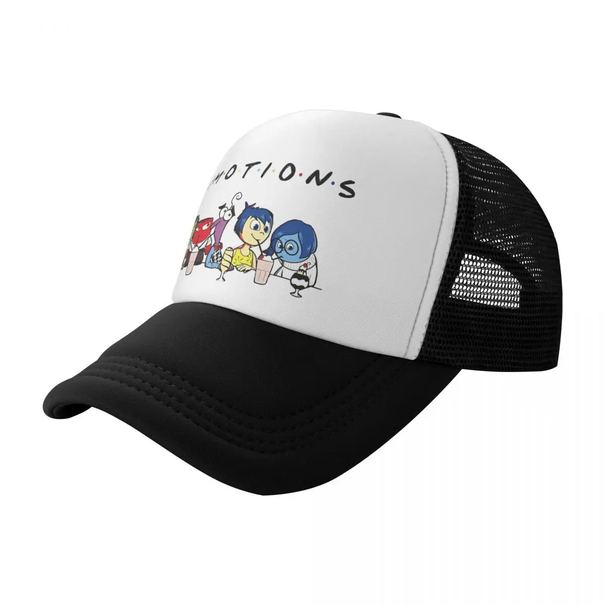 EMOTIONS Inside Out Trucker Hats Unisex Hip-Hop Mesh Baseball Caps Polyester Adjustable Snapback Caps