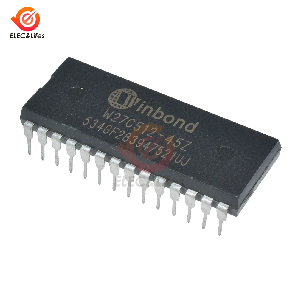 5Pcs Aideepen IC Chips W27C512 W27C512-45Z 28DIP IC EEPROM 512KBIT Original Integrated Circuits