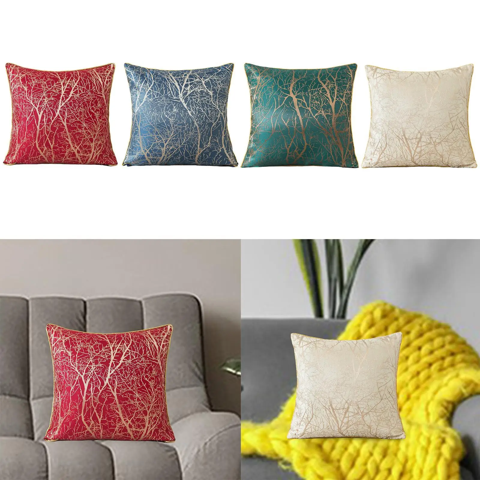 Throw Pillow Case Home Furnishing Elegant Decorative Square Pillow Case 45x45 cm for Couch Bed Living Room Sofa Furniture Office