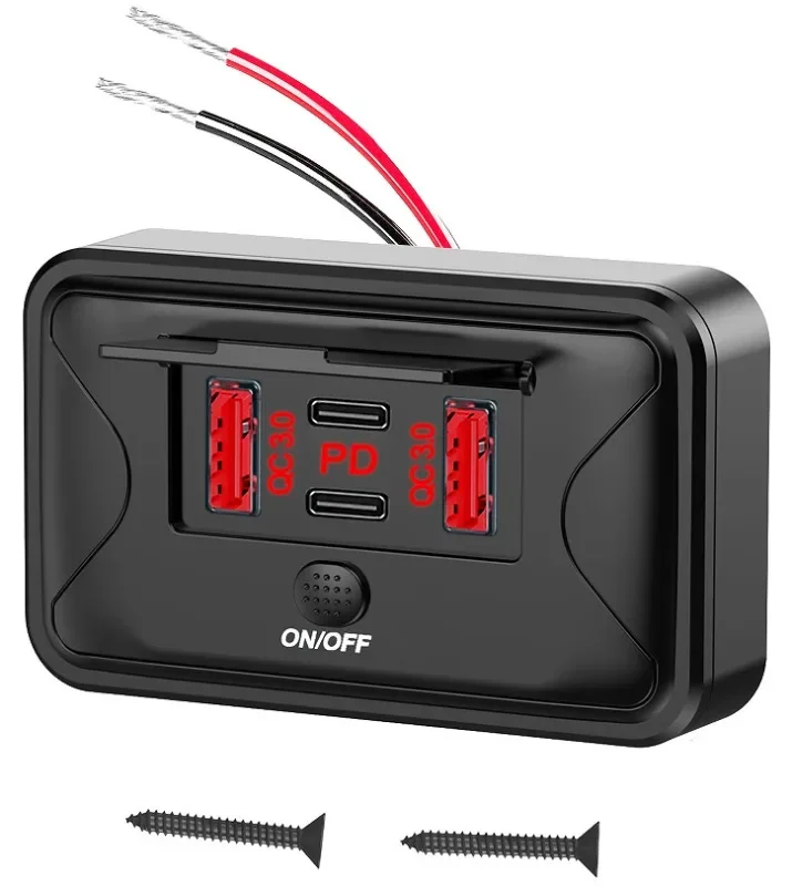 4포트 차량용 충전기, 버스/RV용 120W 고출력 충전 허브