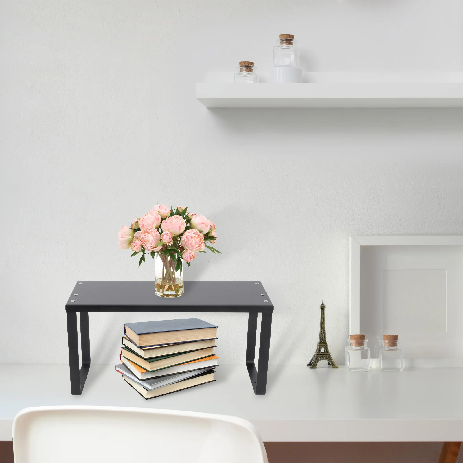 

Iron Kitchenware Holder Rack Multifunctional Organizer Storage Shelf Sturdy Rack for Kitchen Study Cabinet Countertop