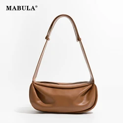 MABULA Cloud Design Hobo Bag for Women Simple Stylish Vegant Leather Sling Cross Purse with Widen Strap Fashion Crossbody Pack